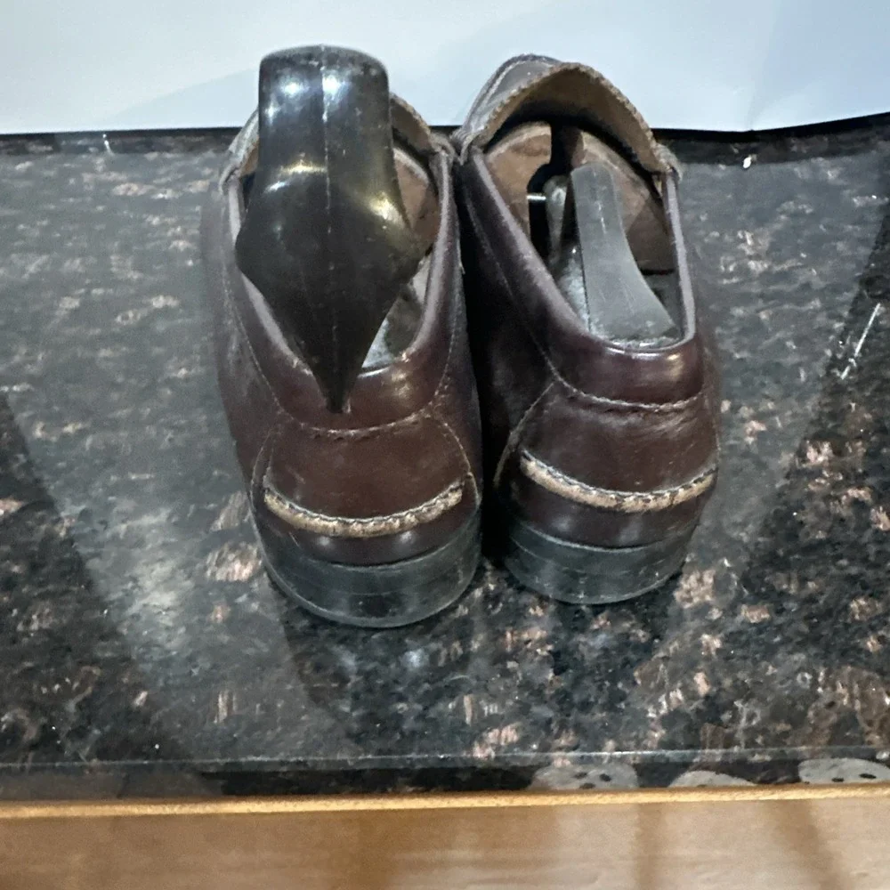 Vintage Brown Leather Penny Loafers Mens 10.5D Comfort Slip On Dress Shoes